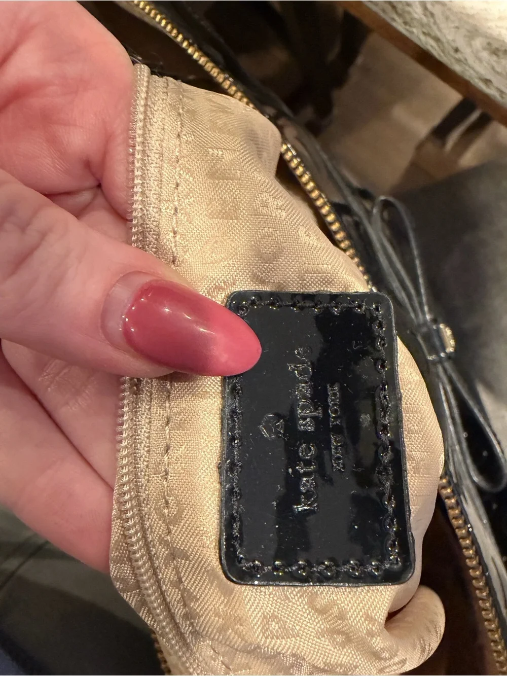kate spade black patent